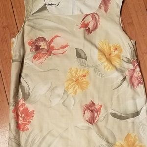 Krist Gudnason summer shift dress cream orange med